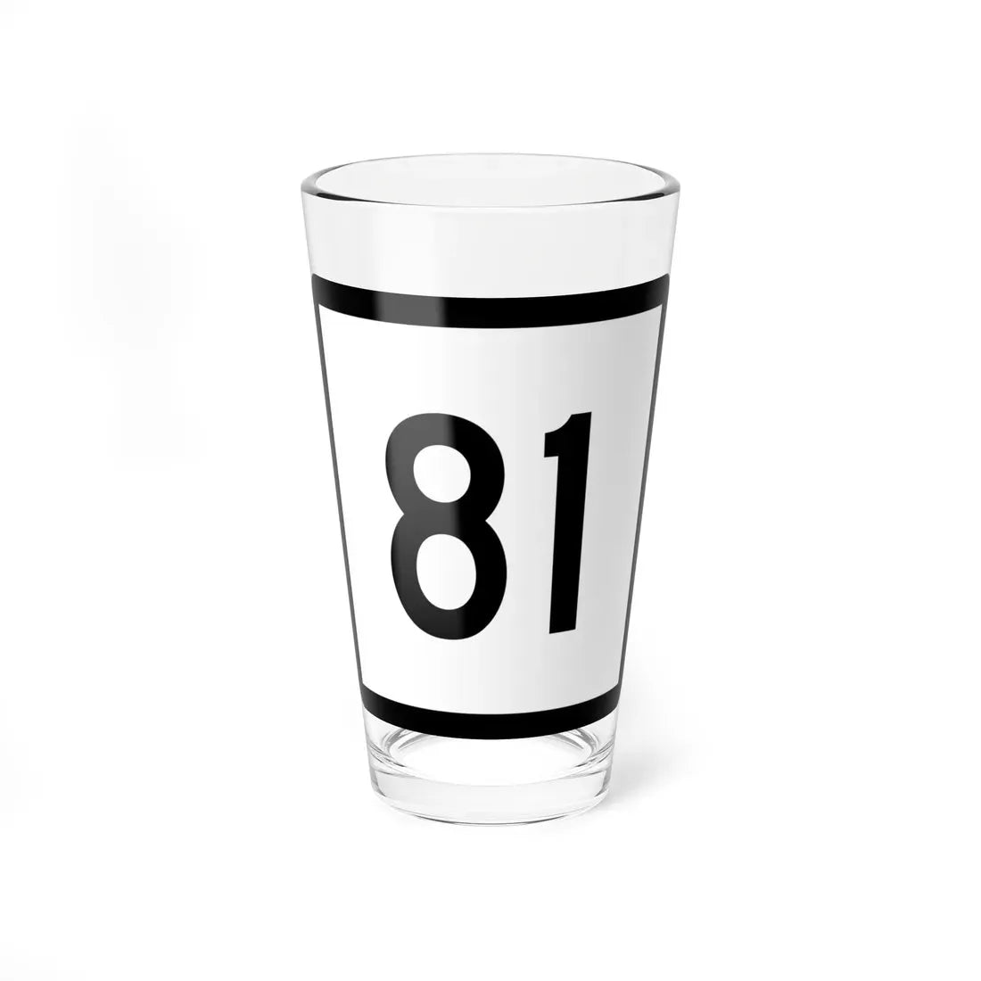 Connecticut Highway 81 (Connecticut) (Road Sign) Pint Glass 16oz 16oz - Go Mug Yourself