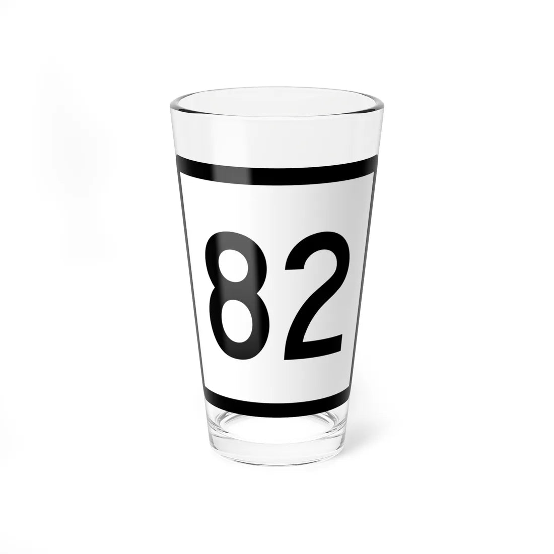 Connecticut Highway 82 (Connecticut) (Road Sign) Pint Glass 16oz 16oz - Go Mug Yourself