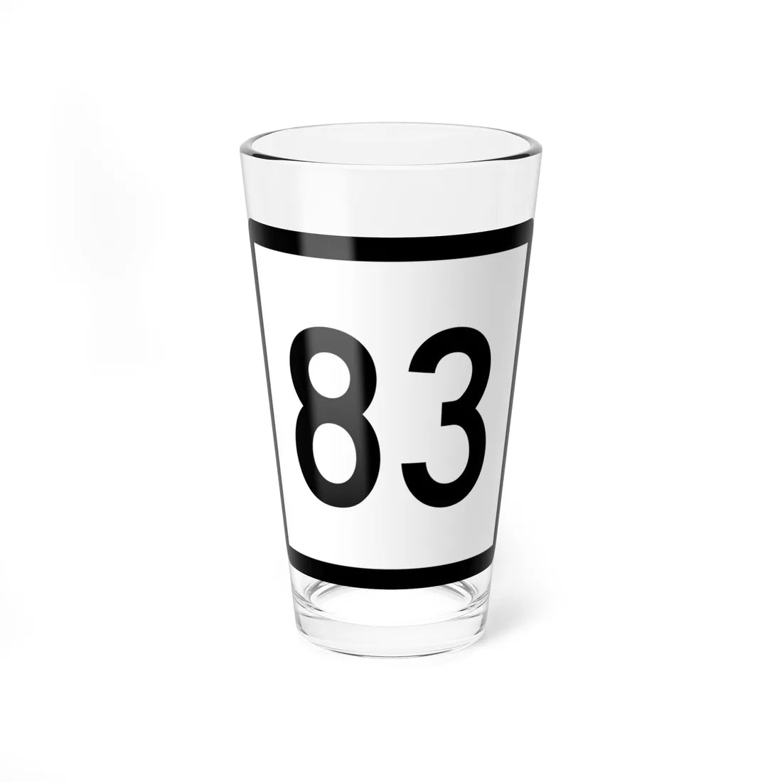 Connecticut Highway 83 (Connecticut) (Road Sign) Pint Glass 16oz 16oz - Go Mug Yourself