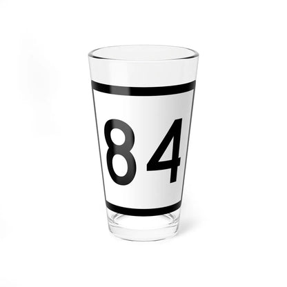 Connecticut Highway 84 (Connecticut) (Road Sign) Pint Glass 16oz 16oz - Go Mug Yourself