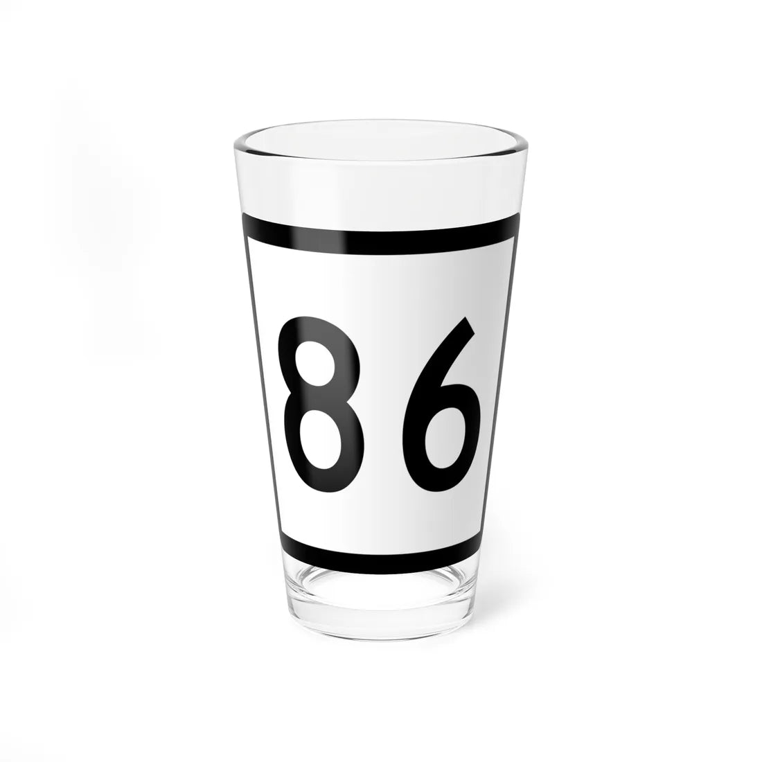 Connecticut Highway 86 (Connecticut) (Road Sign) Pint Glass 16oz 16oz - Go Mug Yourself