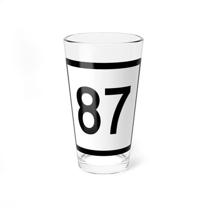 Connecticut Highway 87 (Connecticut) (Road Sign) Pint Glass 16oz 16oz - Go Mug Yourself