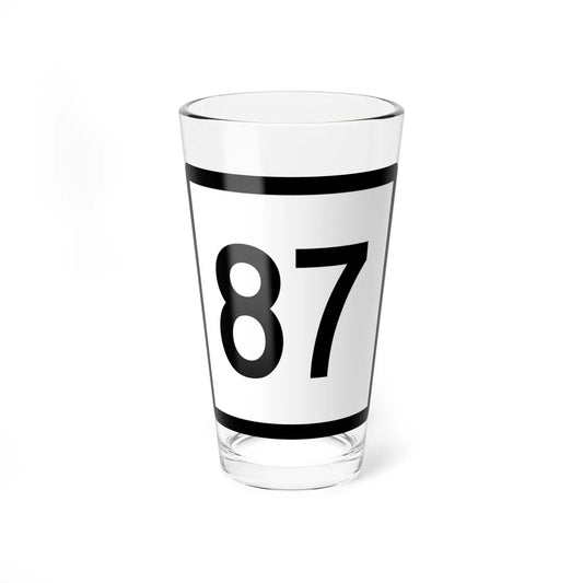 Connecticut Highway 87 (Connecticut) (Road Sign) Pint Glass 16oz 16oz - Go Mug Yourself