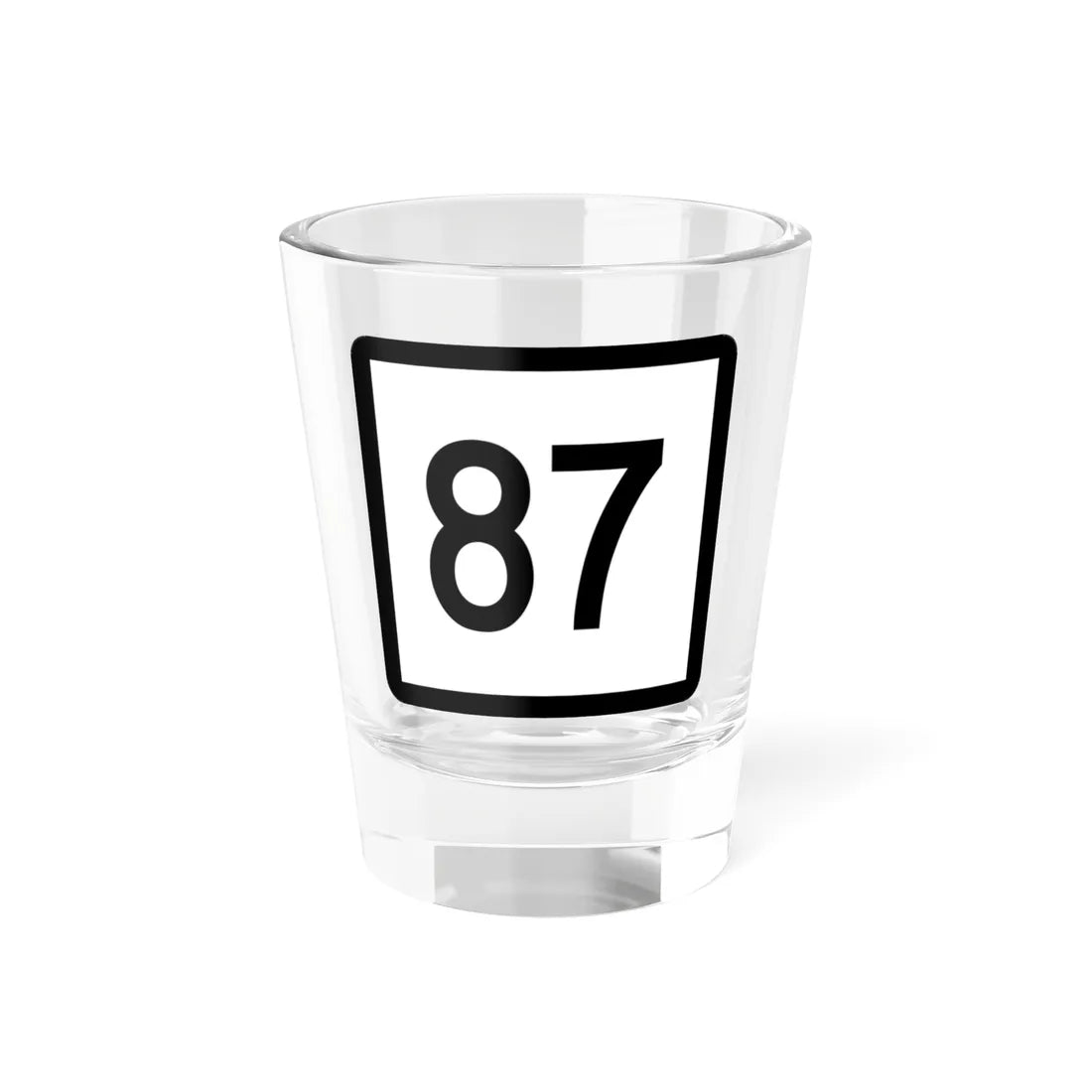Connecticut Highway 87 (Connecticut) (Road Sign) Shot Glass 1.5oz 1.5oz - Go Mug Yourself