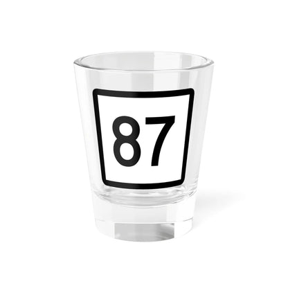 Connecticut Highway 87 (Connecticut) (Road Sign) Shot Glass 1.5oz 1.5oz - Go Mug Yourself