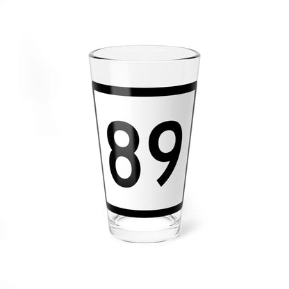 Connecticut Highway 89 (Connecticut) (Road Sign) Pint Glass 16oz 16oz - Go Mug Yourself