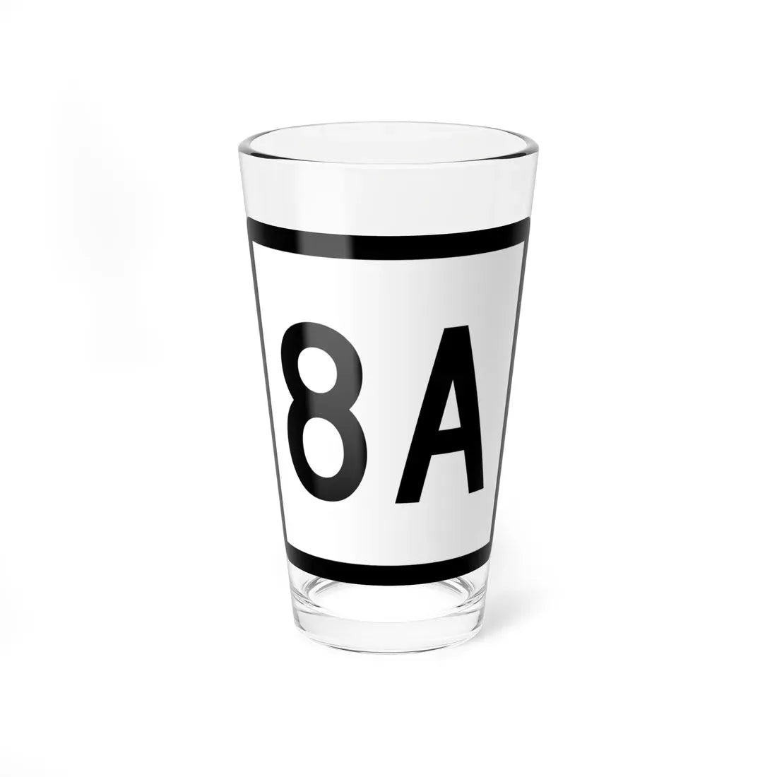 Connecticut Highway 8A (Connecticut) (Road Sign) Pint Glass 16oz 16oz - Go Mug Yourself