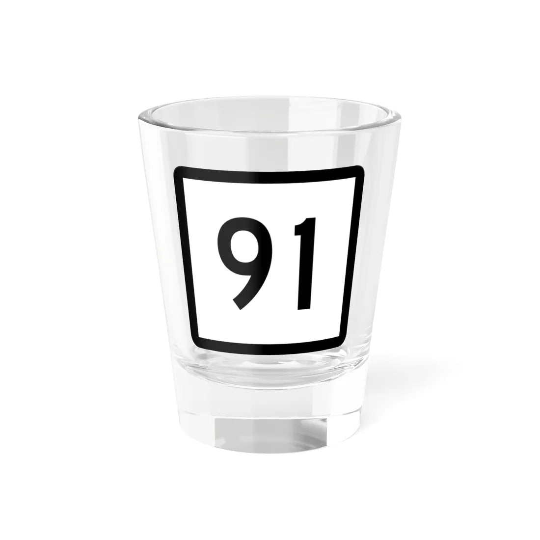 Connecticut Highway 91 (Connecticut) (Road Sign) Shot Glass 1.5oz 1.5oz - Go Mug Yourself