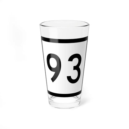 Connecticut Highway 93 (Connecticut) (Road Sign) Pint Glass 16oz 16oz - Go Mug Yourself