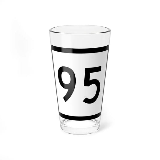 Connecticut Highway 95 (Connecticut) (Road Sign) Pint Glass 16oz 16oz - Go Mug Yourself