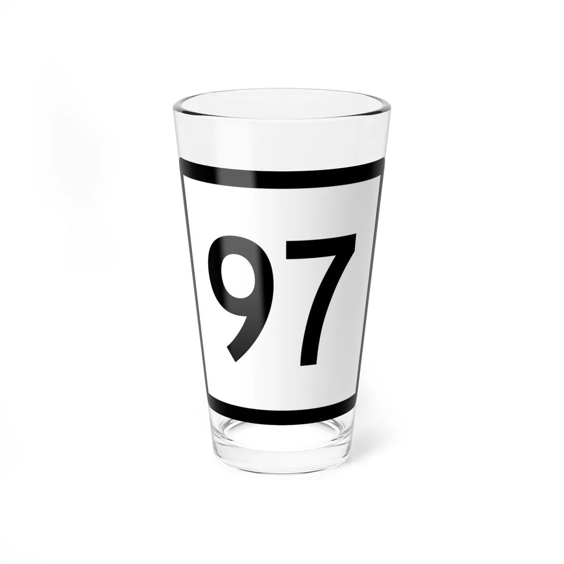 Connecticut Highway 97 (Connecticut) (Road Sign) Pint Glass 16oz 16oz - Go Mug Yourself