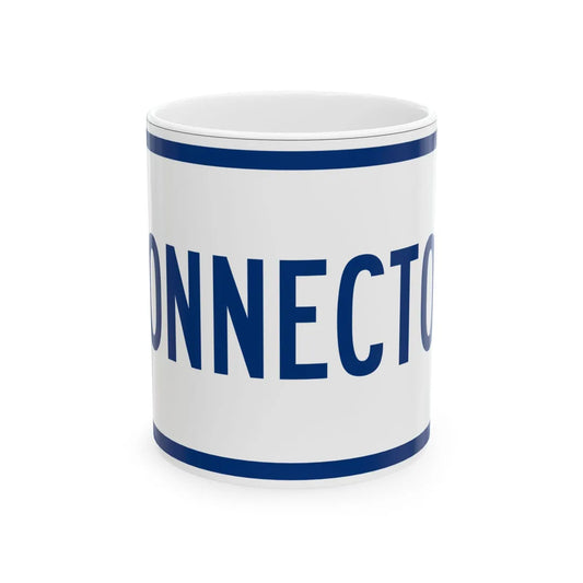 Connector plate South Carolina (South Carolina) (Road Sign) White Coffee Mug 11oz - Go Mug Yourself