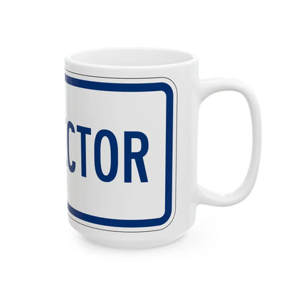 Connector plate South Carolina (South Carolina) (Road Sign) White Coffee Mug - Go Mug Yourself