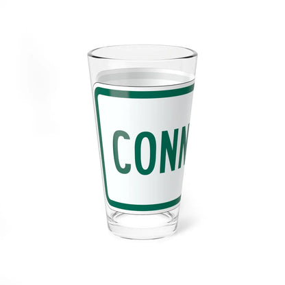 Connector plate Vermont (Vermont) (Road Sign) Pint Glass 16oz - Go Mug Yourself