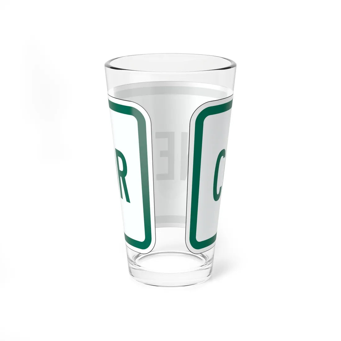 Connector plate Vermont (Vermont) (Road Sign) Pint Glass 16oz - Go Mug Yourself