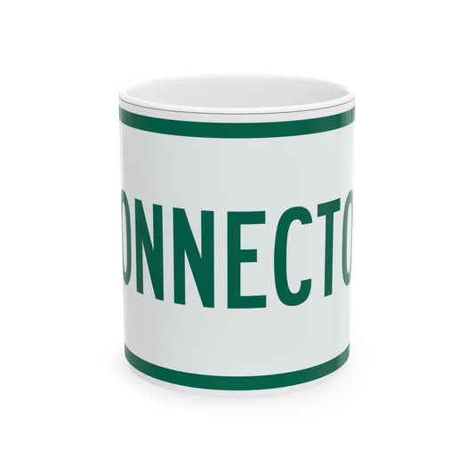 Connector plate Vermont (Vermont) (Road Sign) White Coffee Mug 11oz - Go Mug Yourself