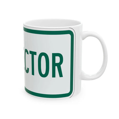 Connector plate Vermont (Vermont) (Road Sign) White Coffee Mug - Go Mug Yourself