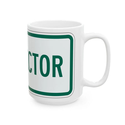 Connector plate Vermont (Vermont) (Road Sign) White Coffee Mug - Go Mug Yourself