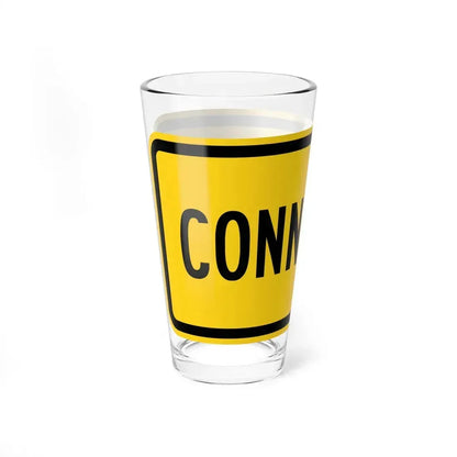 Connector plate Wyoming (Wyoming) (Road Sign) Pint Glass 16oz - Go Mug Yourself