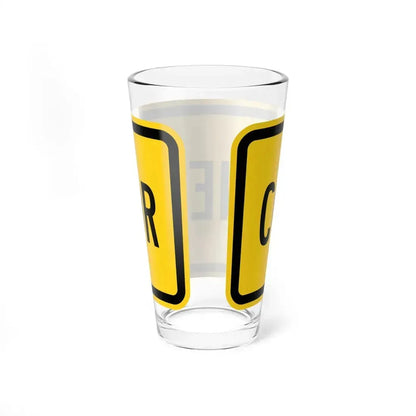 Connector plate Wyoming (Wyoming) (Road Sign) Pint Glass 16oz - Go Mug Yourself