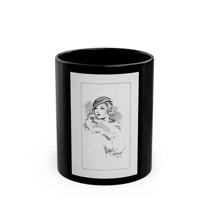 Connie Illustration (1933) - Black Coffee Mug 11oz - Go Mug Yourself