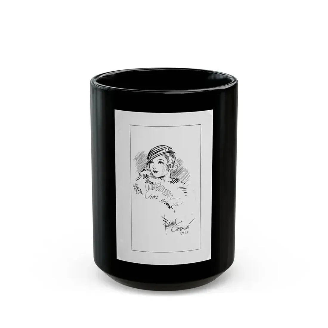 Connie Illustration (1933) - Black Coffee Mug 15oz - Go Mug Yourself