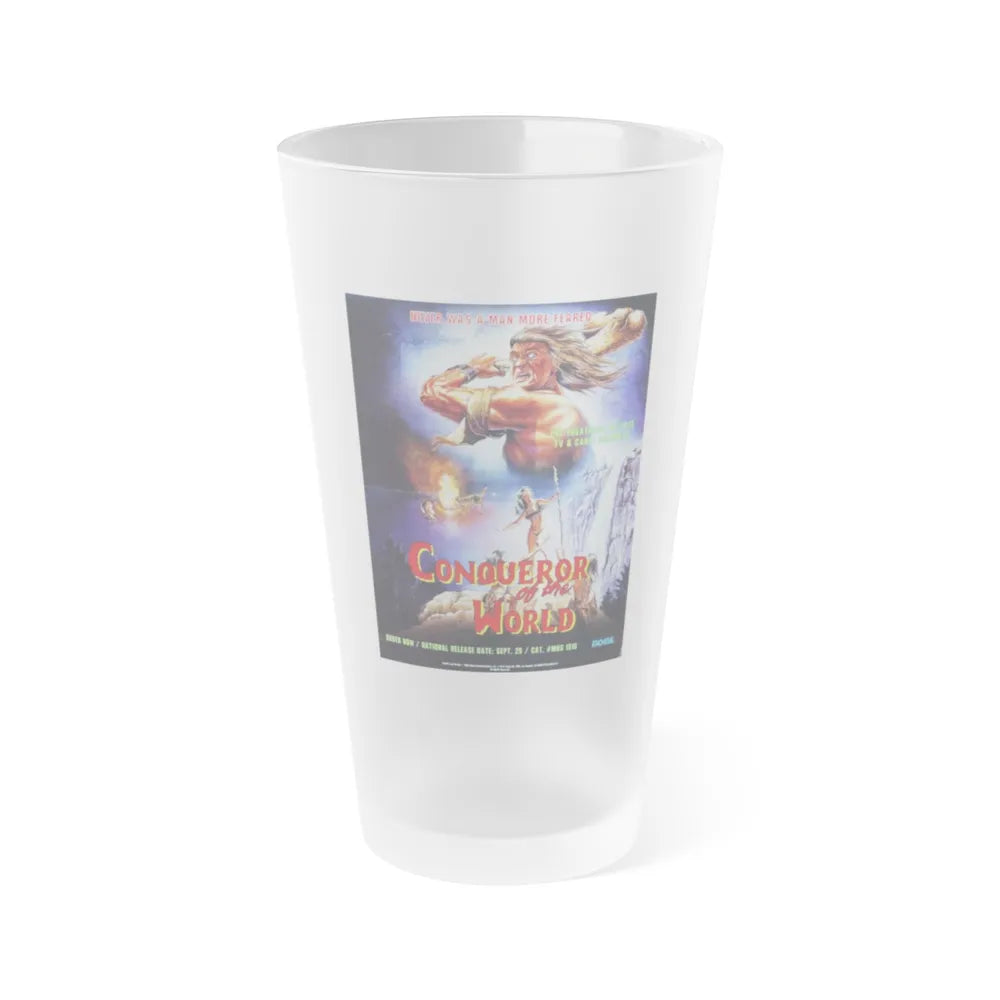 CONQUERER OF THE WORLD 1983 Movie Poster - Frosted Pint Glass 16oz-16oz-Frosted-Go Mug Yourself