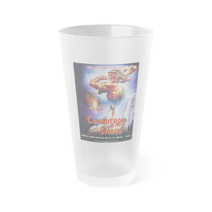 CONQUERER OF THE WORLD 1983 Movie Poster - Frosted Pint Glass 16oz-16oz-Frosted-Go Mug Yourself