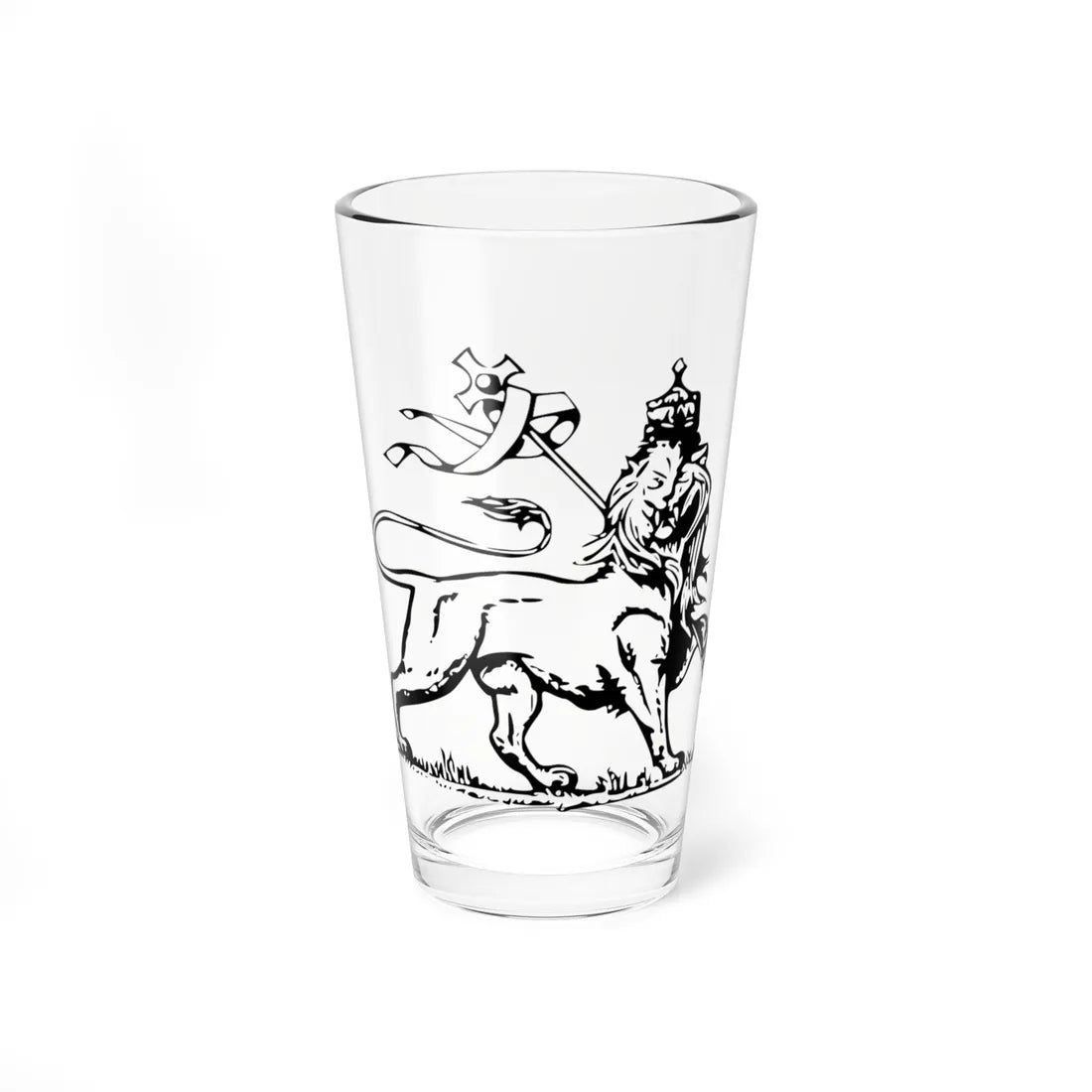 Conquering Lion of the Tribe of Judah (Ethiopia) (Coat of Arms) Pint Glass 16oz 16oz - Go Mug Yourself