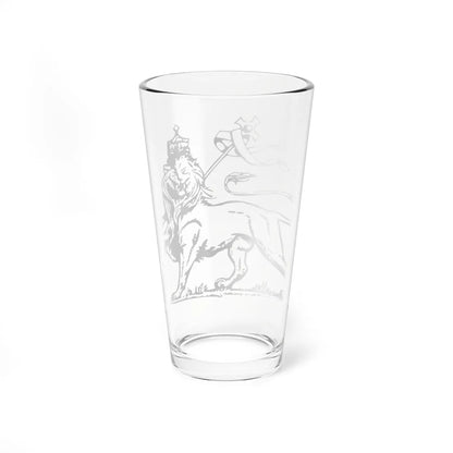 Conquering Lion of the Tribe of Judah (Ethiopia) (Coat of Arms) Pint Glass 16oz - Go Mug Yourself