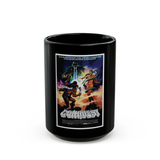 CONQUEST 1983 Movie Poster - Black Coffee Mug-15oz-Go Mug Yourself