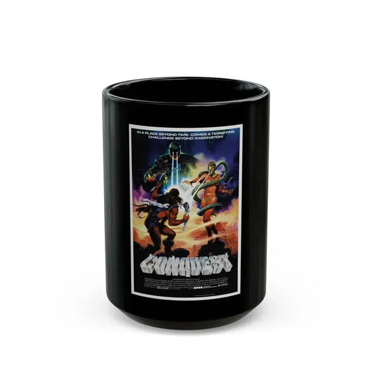 CONQUEST 1983 Movie Poster - Black Coffee Mug 15oz - Go Mug Yourself