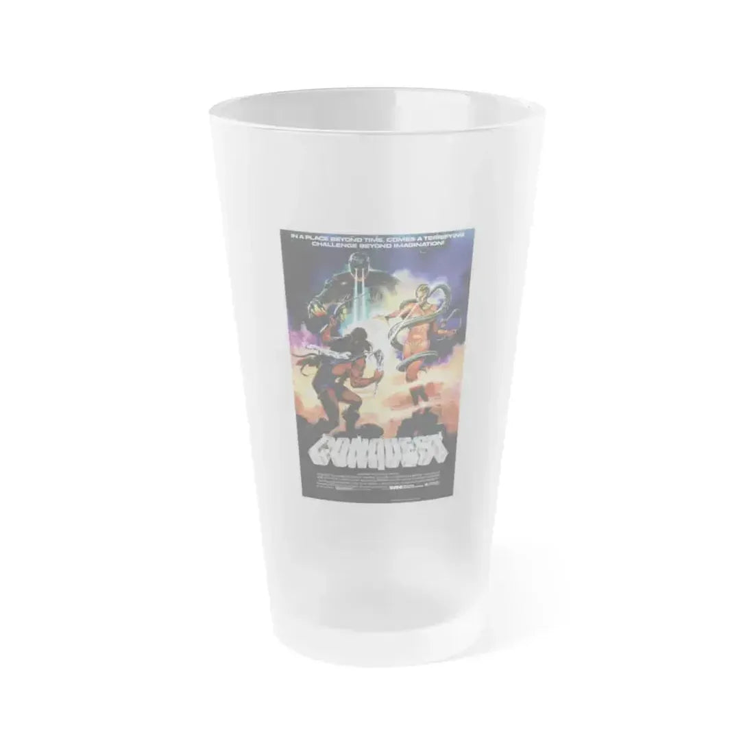 CONQUEST 1983 Movie Poster - Frosted Pint Glass 16oz 16oz Frosted - Go Mug Yourself