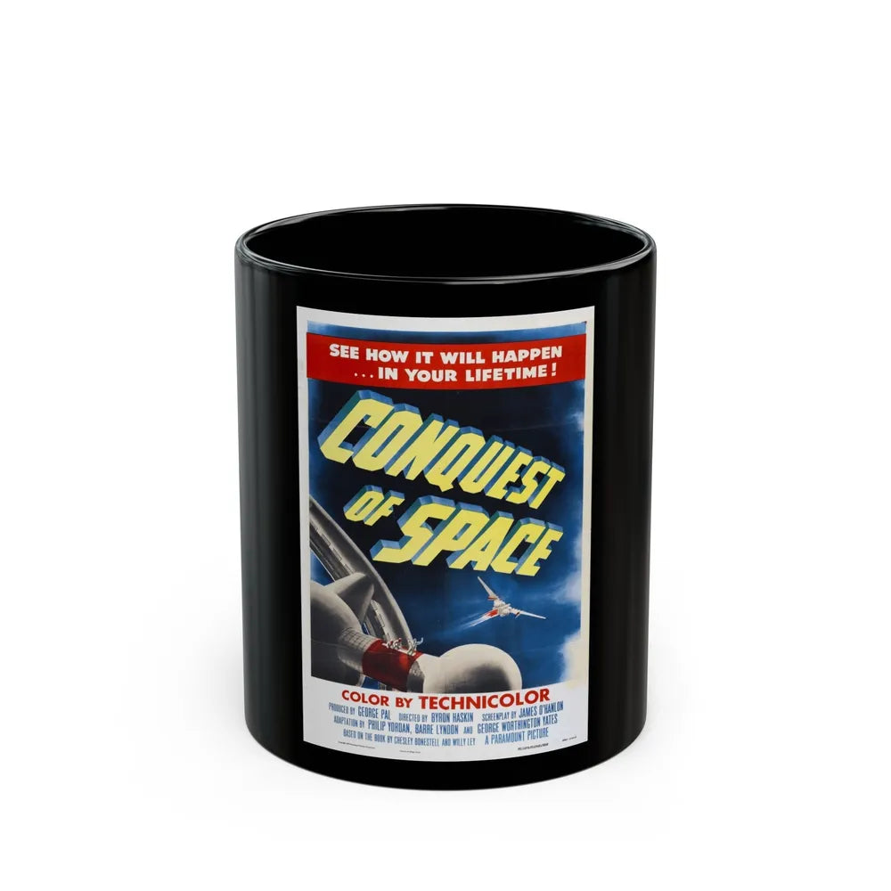 CONQUEST OF SPACE 1955 Movie Poster - Black Coffee Mug-11oz-Go Mug Yourself