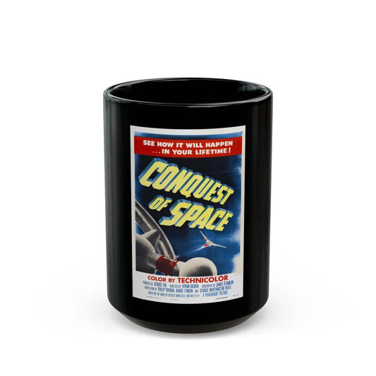 CONQUEST OF SPACE 1955 Movie Poster - Black Coffee Mug-15oz-Go Mug Yourself