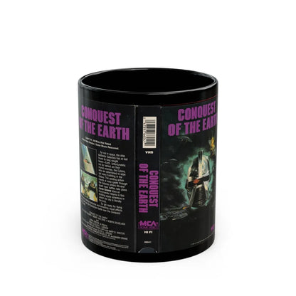 CONQUEST OF THE EARTH (VHS COVER) - Black Coffee Mug-11oz-Go Mug Yourself