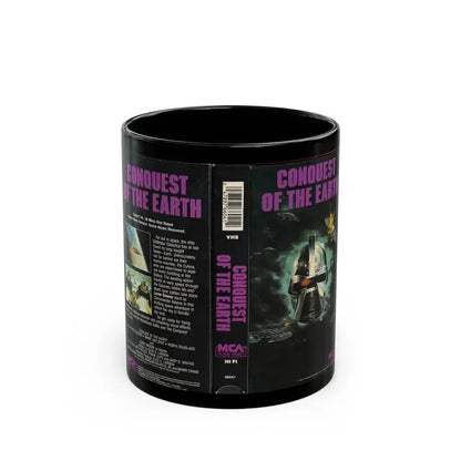 CONQUEST OF THE EARTH (VHS COVER) - Black Coffee Mug 11oz - Go Mug Yourself