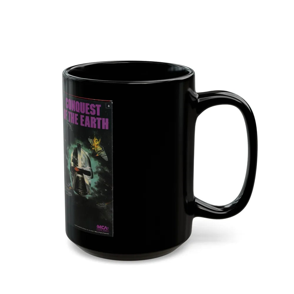 CONQUEST OF THE EARTH (VHS COVER) - Black Coffee Mug-Go Mug Yourself