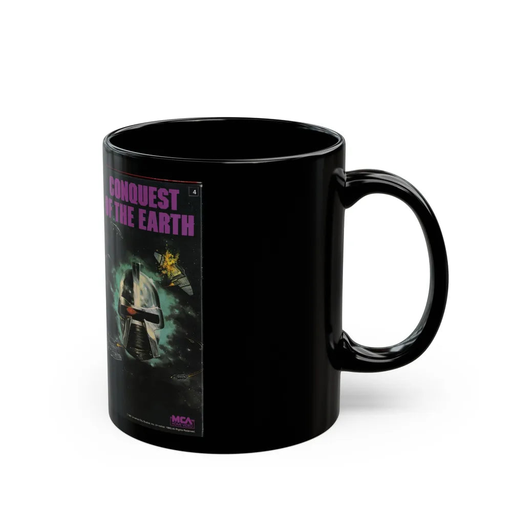 CONQUEST OF THE EARTH (VHS COVER) - Black Coffee Mug-Go Mug Yourself