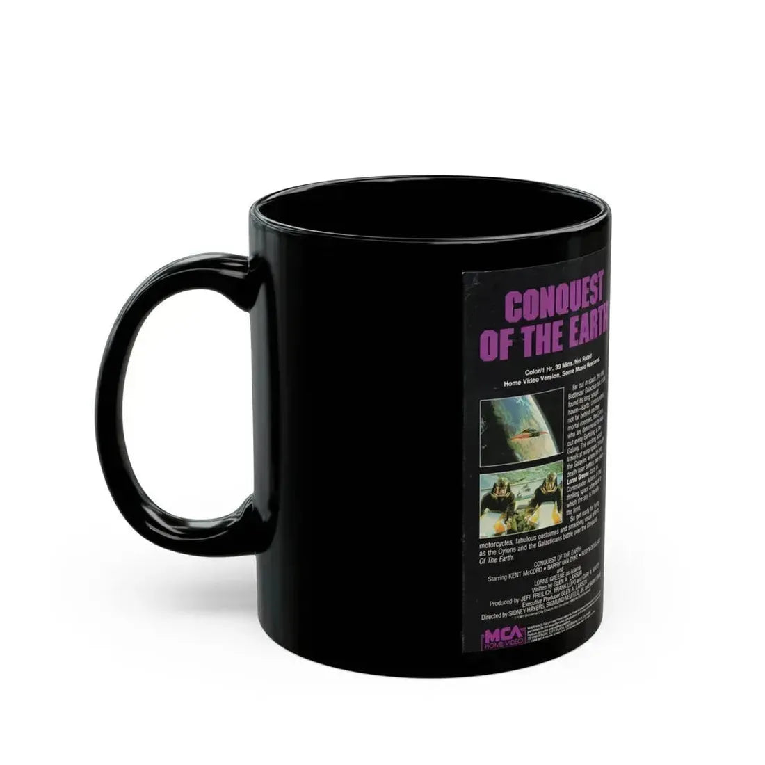 CONQUEST OF THE EARTH (VHS COVER) - Black Coffee Mug - Go Mug Yourself