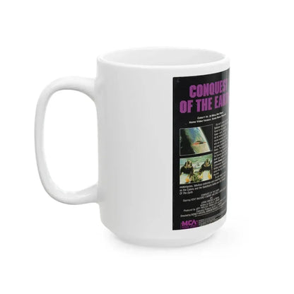 CONQUEST OF THE EARTH (VHS COVER) - White Coffee Mug - Go Mug Yourself