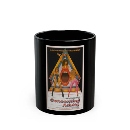 CONSENTING ADULTS 1982 Movie Poster - Black Coffee Mug-11oz-Go Mug Yourself