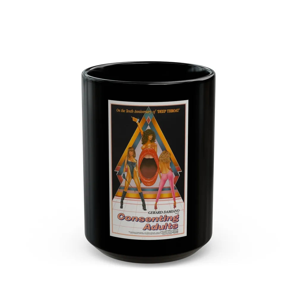 CONSENTING ADULTS 1982 Movie Poster - Black Coffee Mug-15oz-Go Mug Yourself