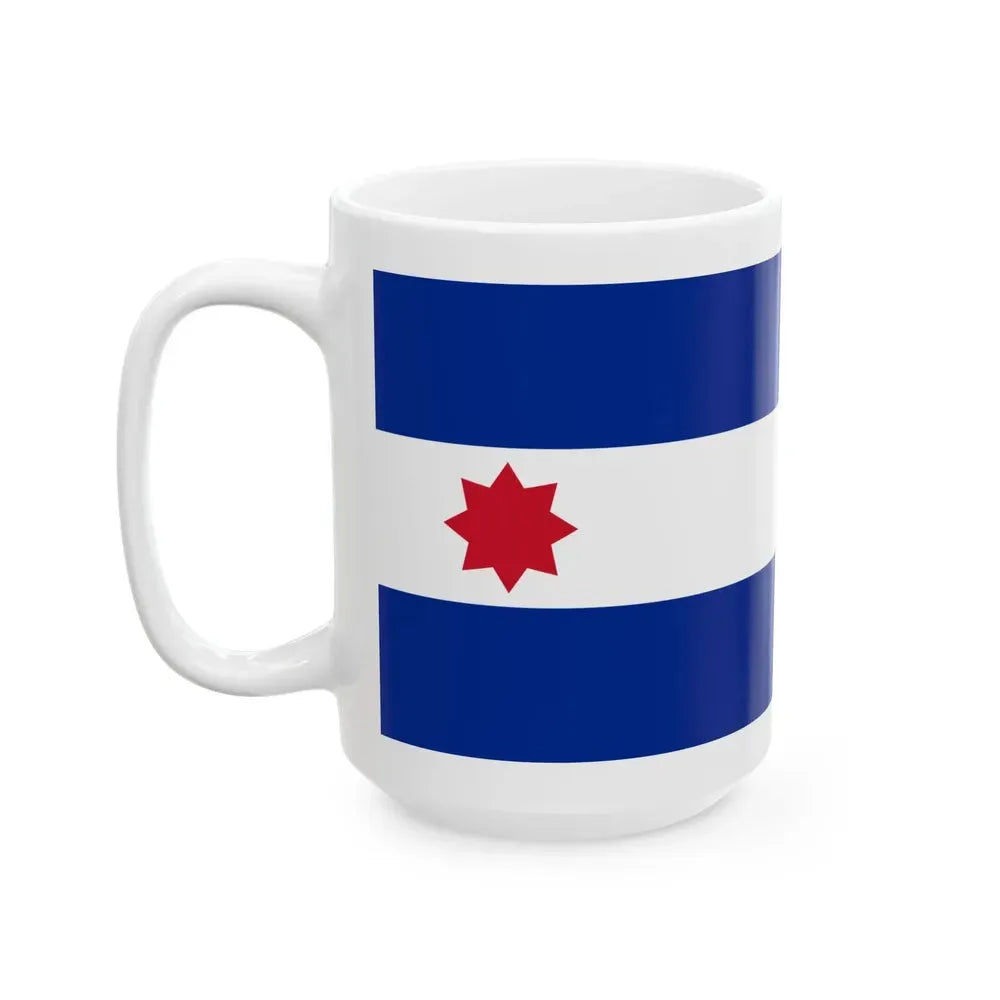 Conspiracy of La Mina de la Rosa Cuban Flag red 8 star variant (Cuba) White Coffee Mug - Go Mug Yourself