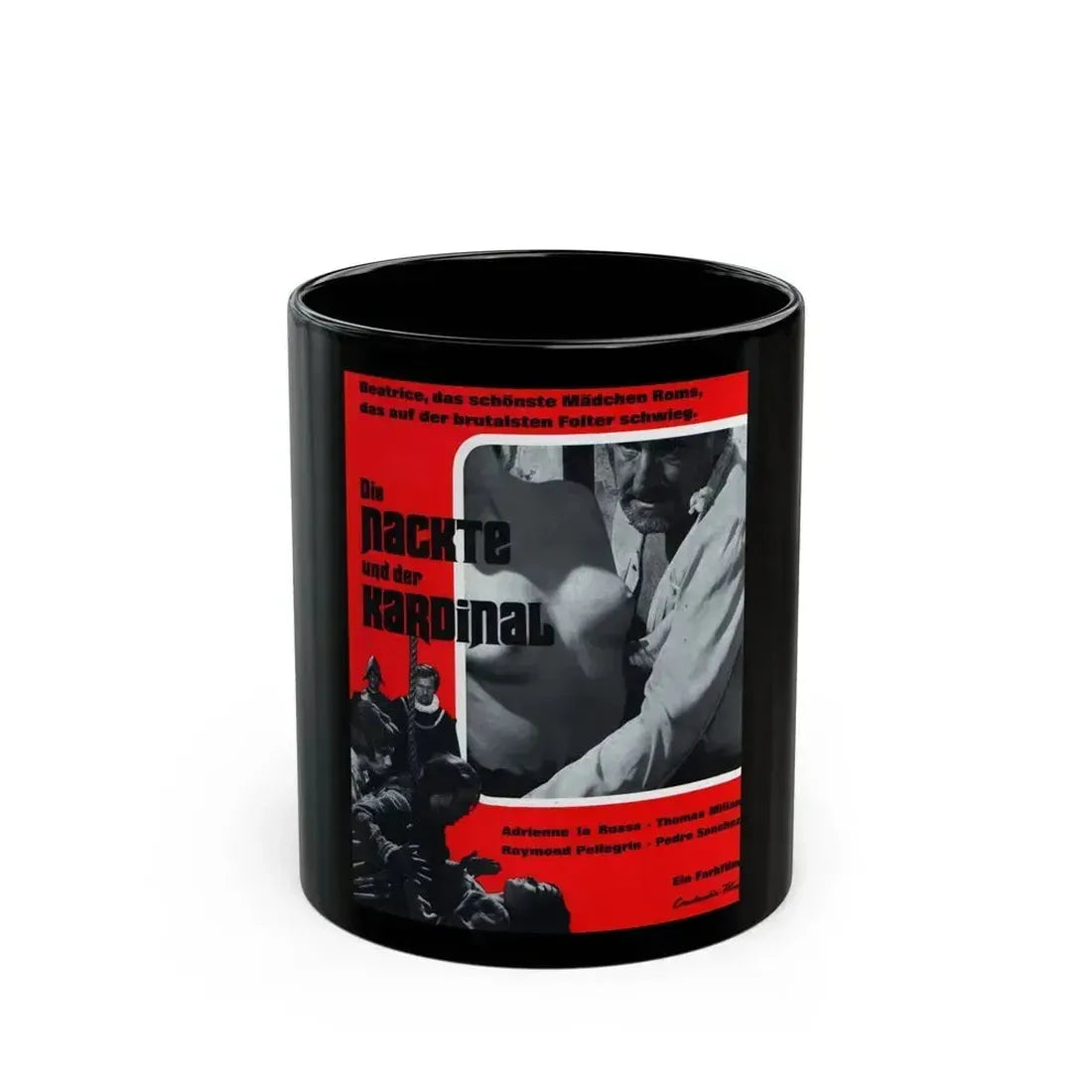 CONSPIRACY OF TORTURE 1969 Movie Poster - Black Coffee Mug 11oz - Go Mug Yourself