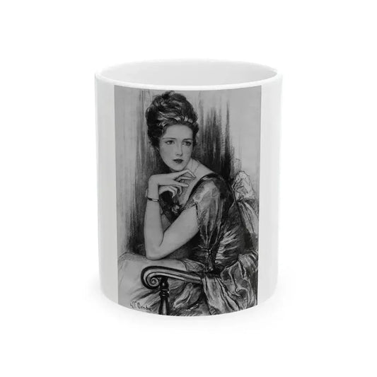 Constance - the Heroine of 'The Indian Drum', Metropolitan, March 1917 - White Coffee Mug 11oz - Go Mug Yourself