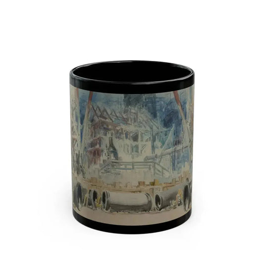 Construction, circa 1911 - Black Coffee Mug 11oz - Go Mug Yourself