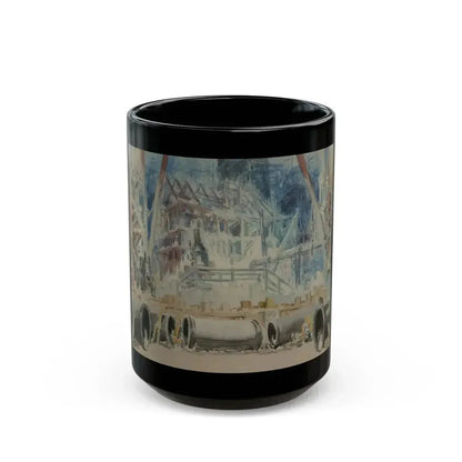 Construction, circa 1911 - Black Coffee Mug 15oz - Go Mug Yourself