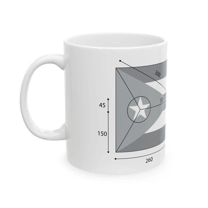 Construction du drapeau cubain (Cuba) White Coffee Mug - Go Mug Yourself