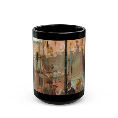 Construction of the Hoover Dam - Black Coffee Mug 15oz - Go Mug Yourself